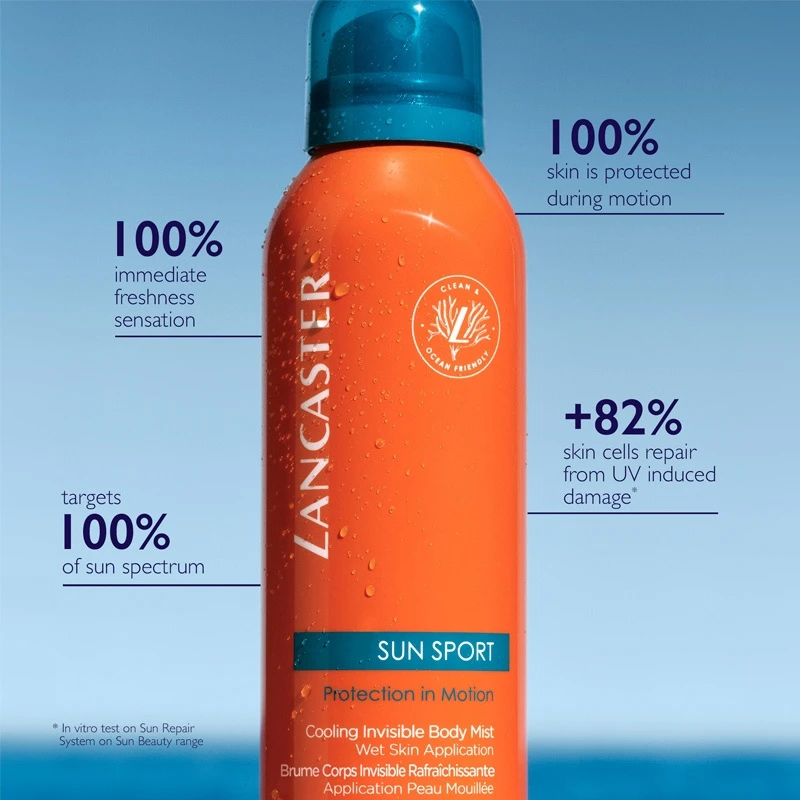 Lancaster Sun Sport Cooling Invisible Body Mist SPF 30 - 200 Ml 4 Lancaster Sun Sport Cooling Invisible Body Mist SPF 30 - 200 Ml - Billede 2