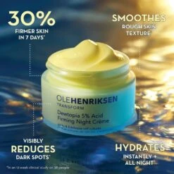 Ole Henriksen Transform Dewtopia 5% Acid Firming Night Crème 50 Ml -Biotherm Salgsbutik ole henriksen transform dewtopia 5 acid firming night creme 50 ml 1663156986